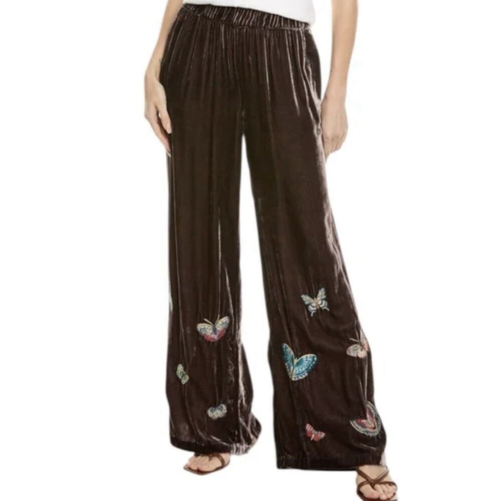Johnny Was Seamed Wide Leg Silk-Blend Pant Women's XXL NWT $365